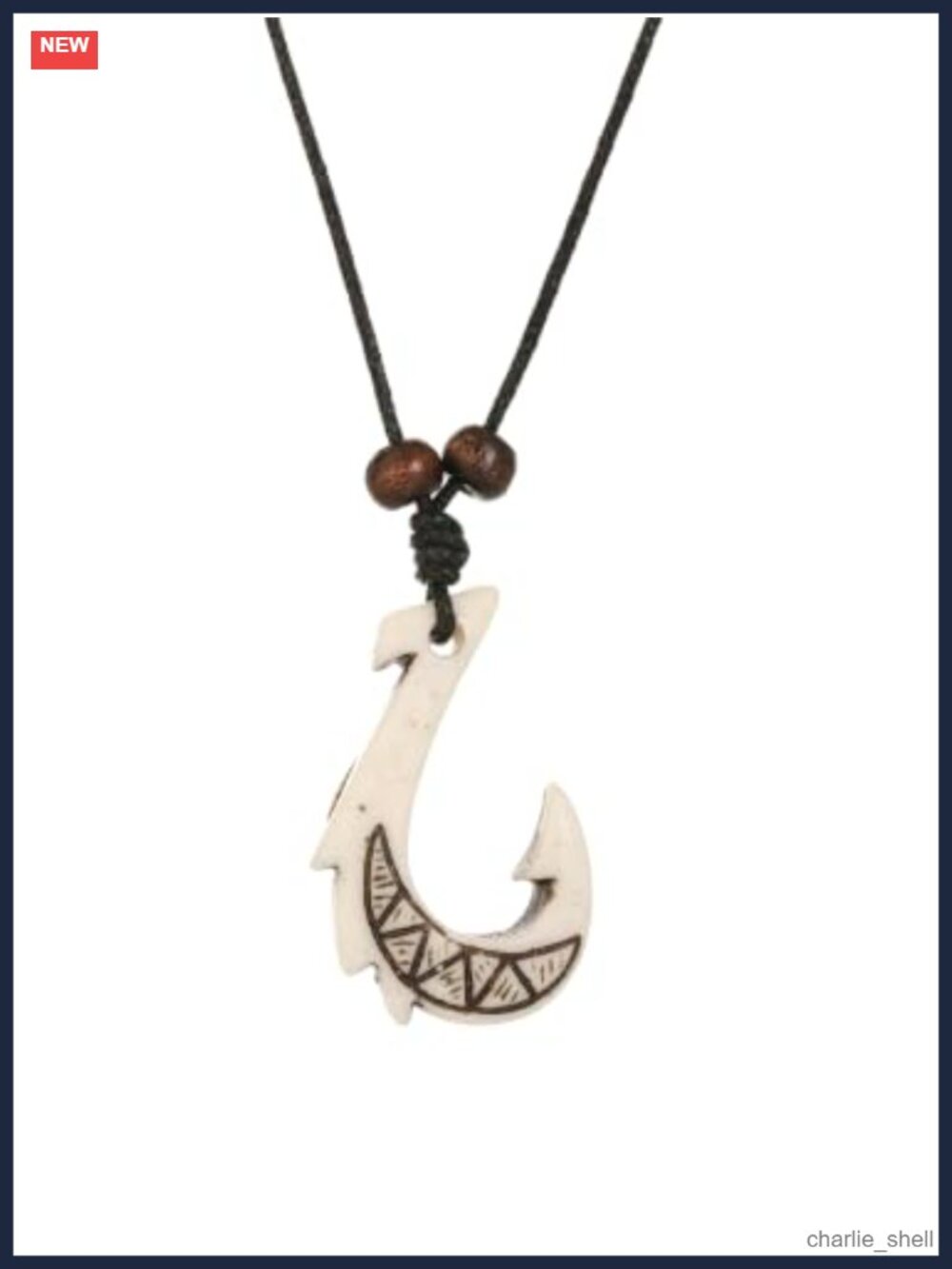 Maori Fish Hook Necklace Metal Alloy Lobster Clasp Halloween Cosplay